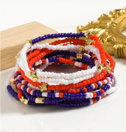 American Flag Star Bracelets Random assortment 5pc