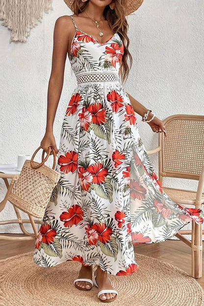 Chiffon Printed Lace Sundress