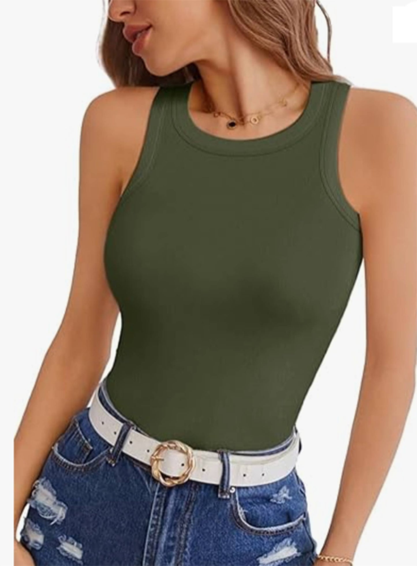 Sleeveless Ribbed Shirt