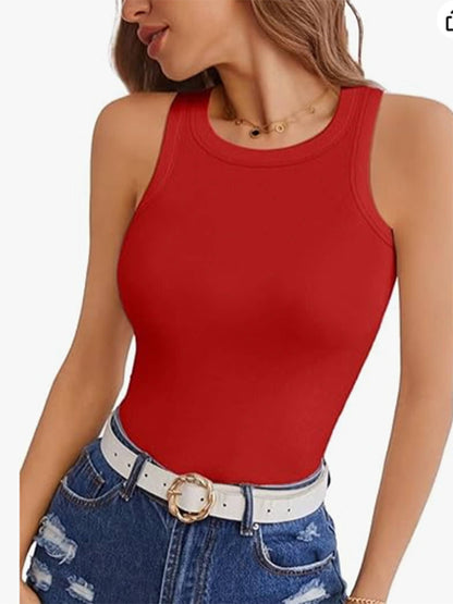 Sleeveless Ribbed Shirt