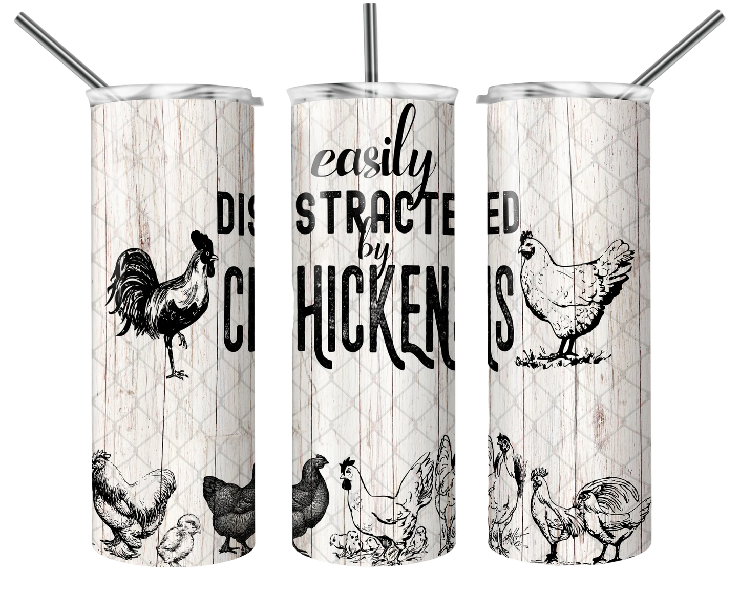 Easily Distracted by Chickens Tumbler