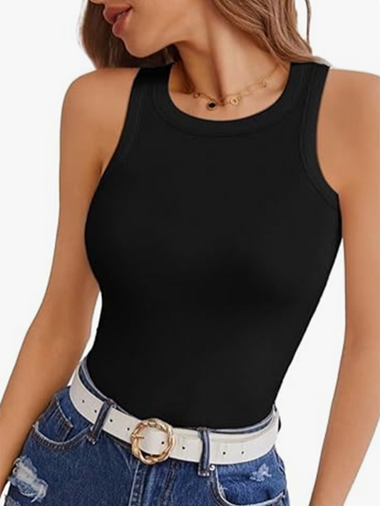 Sleeveless Ribbed Shirt