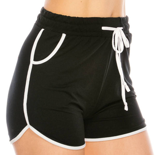 Women's Solid Active Mid-Rise Dolphin Shorts