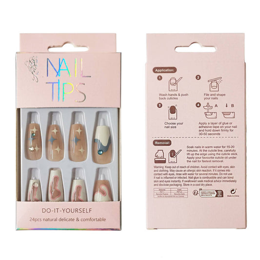 Rhinestone Ballerina fake nail