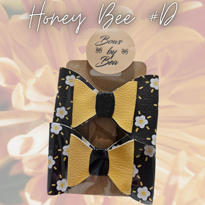 Honey Bee Hairbows 2pk